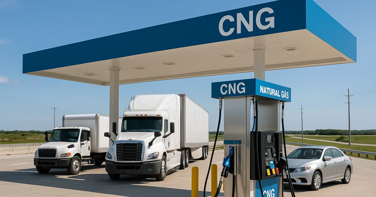 General American Transportation compressed natural gas fueling station and vehicle network